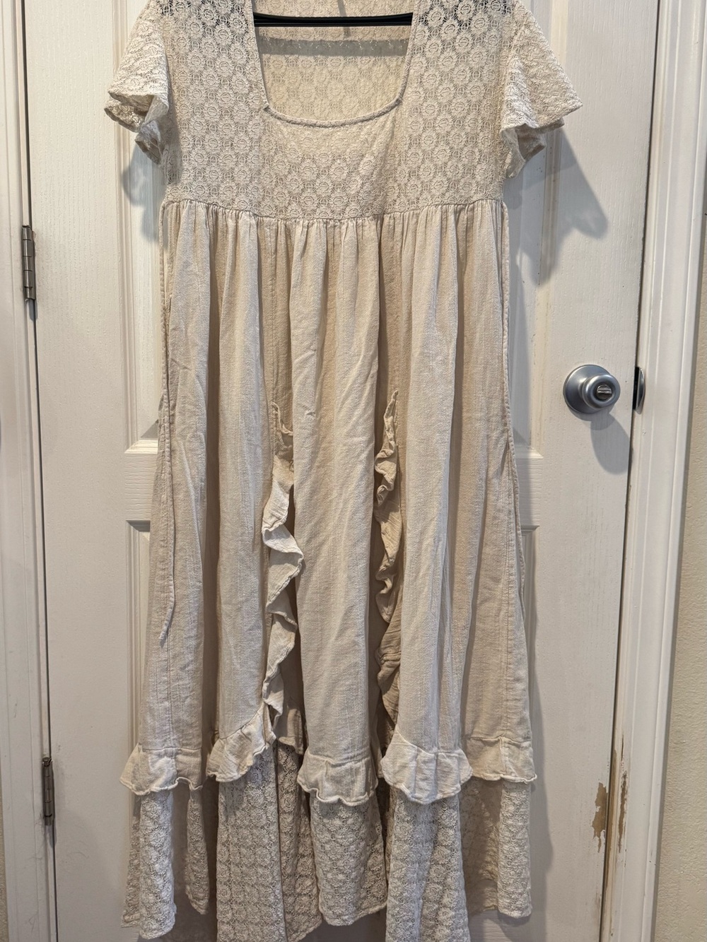 Free People Bring the Romance Cream Lace Maxi Dress - Picture 3 of 5